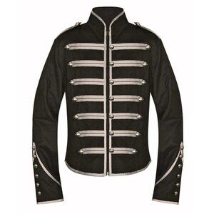 Military Drummer Jacket Black Parade Jacket Goth Punk Adam Ant Vtg Style